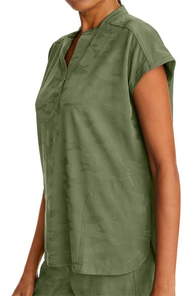 Women's Journey Mandarin Collar Camo Scrub Top