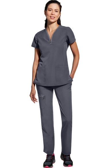 Home  Scrubs for Women 360 by Healing Hands Women's Sonia Zip Y-Neck Scrub Top